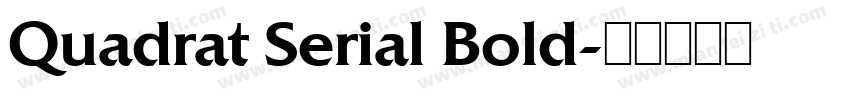 Quadrat Serial Bold字体转换